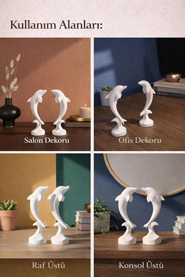 Dekoratif İkili Yunus Seti | Minimal & Modern Tasarım